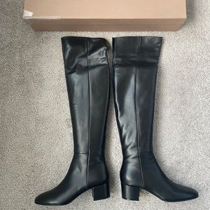 50% OFF NEW GIANVITO ROSSI Black Leather Knee OTK BOOTS EU 40